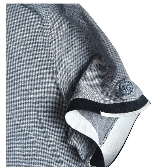 Adriano Goldschmied || AG Men's Polo Green Label Light Blue Grey Oxford  Shirt M - Picture 3 of 8